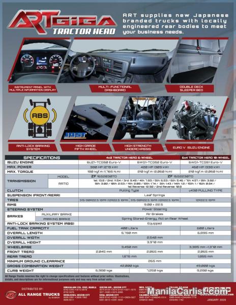 Picture of Isuzu EXZ TRACTOR HEAD 6 Manual 2019 in Philippines